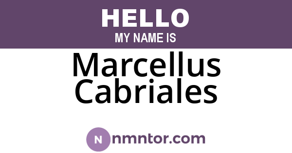 Marcellus Cabriales