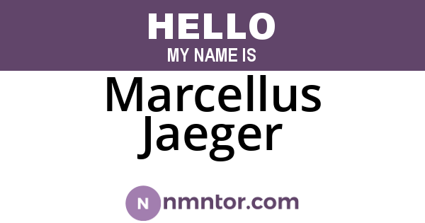 Marcellus Jaeger