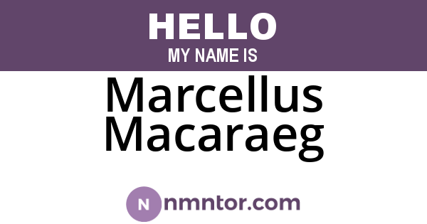 Marcellus Macaraeg