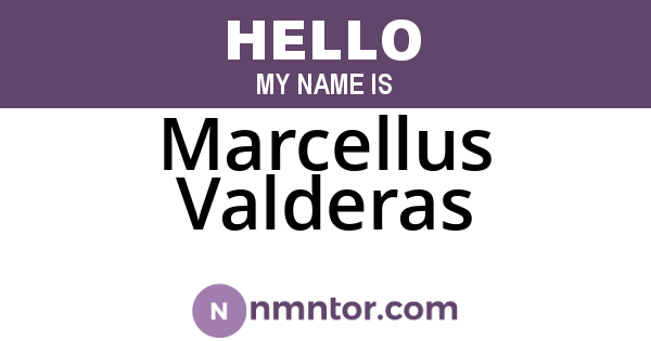 Marcellus Valderas
