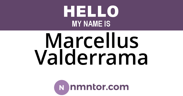 Marcellus Valderrama