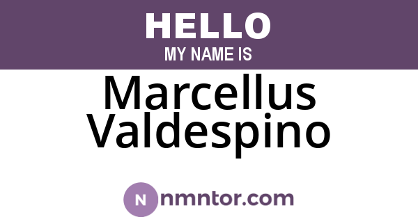 Marcellus Valdespino