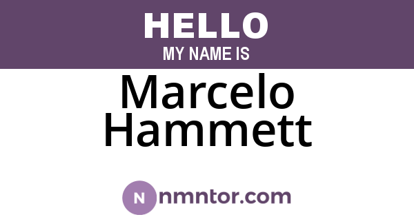 Marcelo Hammett