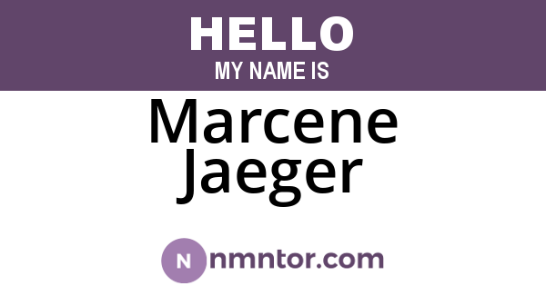 Marcene Jaeger