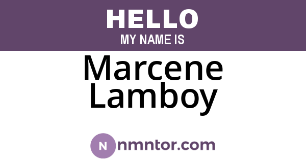 Marcene Lamboy