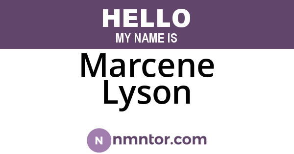 Marcene Lyson
