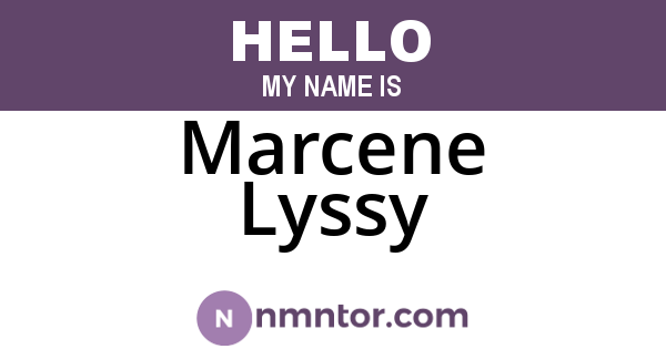 Marcene Lyssy