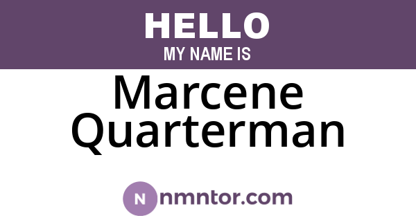 Marcene Quarterman