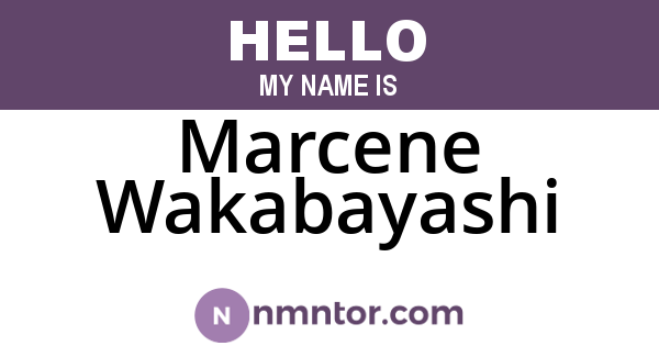Marcene Wakabayashi