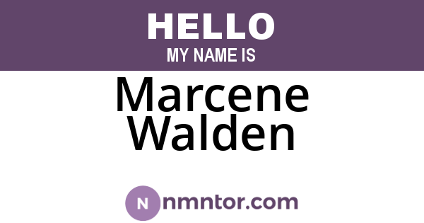 Marcene Walden