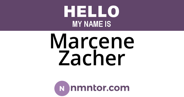 Marcene Zacher