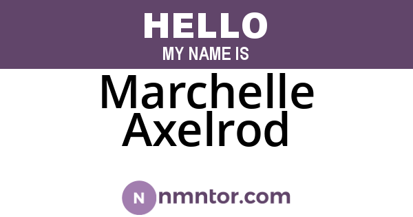 Marchelle Axelrod