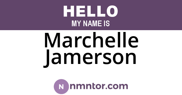 Marchelle Jamerson