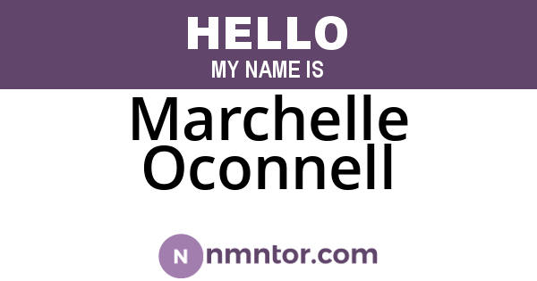 Marchelle Oconnell