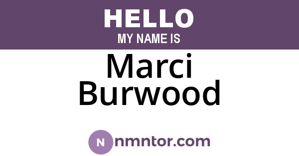 Marci Burwood