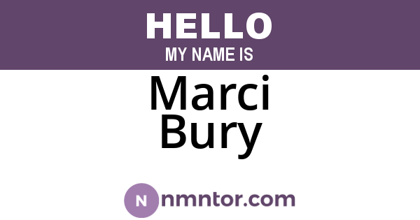 Marci Bury
