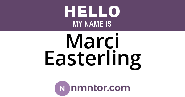Marci Easterling