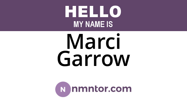 Marci Garrow