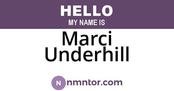 Marci Underhill