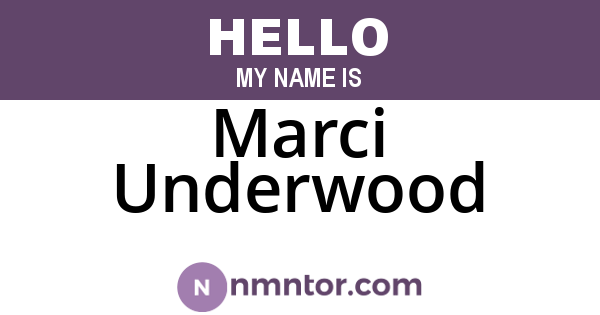 Marci Underwood