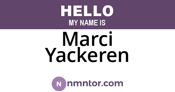 Marci Yackeren