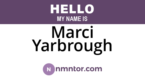 Marci Yarbrough