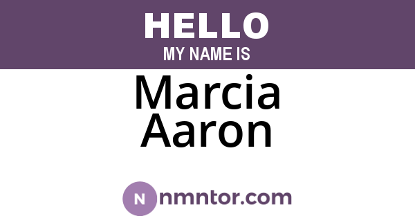 Marcia Aaron