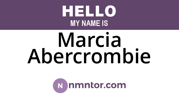 Marcia Abercrombie