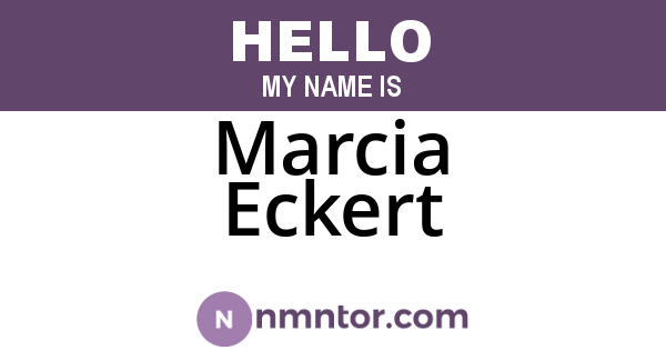 Marcia Eckert