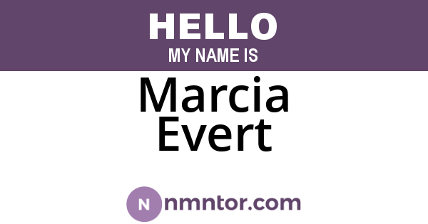 Marcia Evert