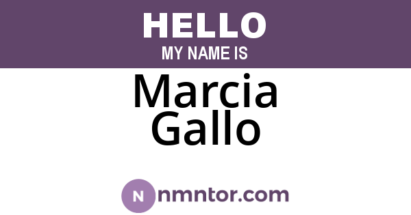 Marcia Gallo