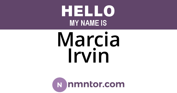 Marcia Irvin