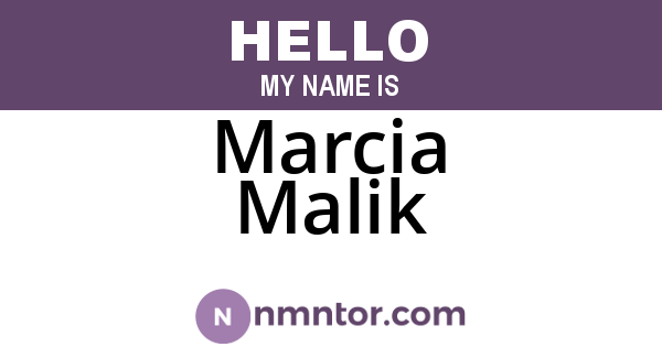 Marcia Malik