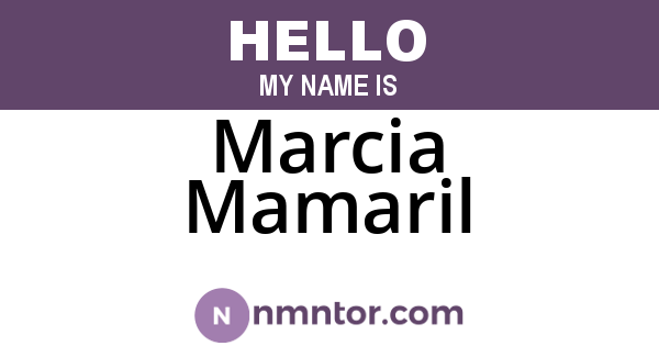 Marcia Mamaril