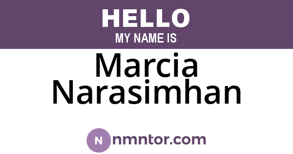 Marcia Narasimhan