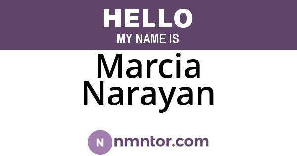 Marcia Narayan