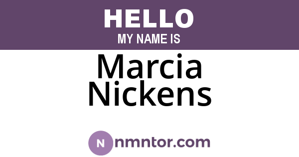 Marcia Nickens