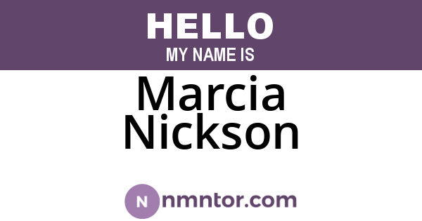 Marcia Nickson