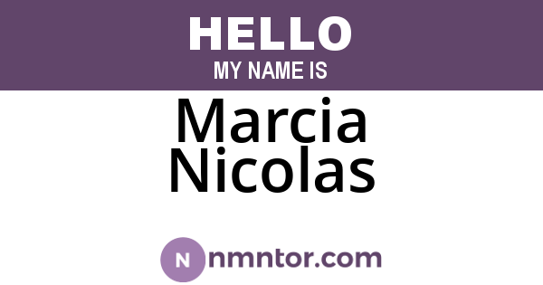 Marcia Nicolas