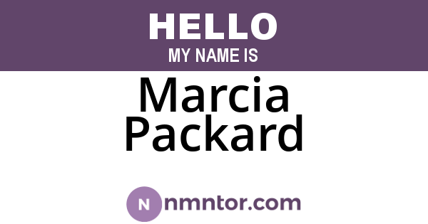 Marcia Packard