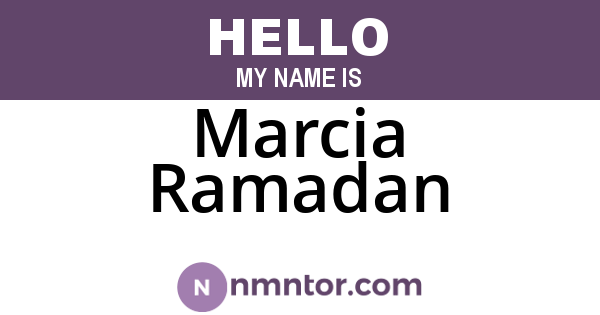 Marcia Ramadan