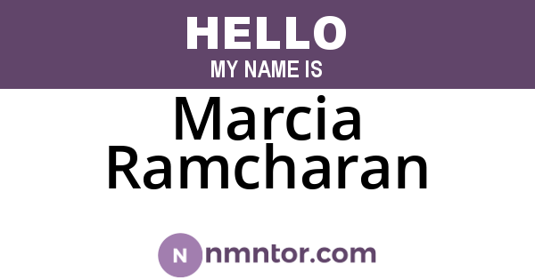 Marcia Ramcharan