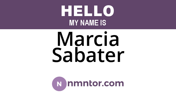 Marcia Sabater