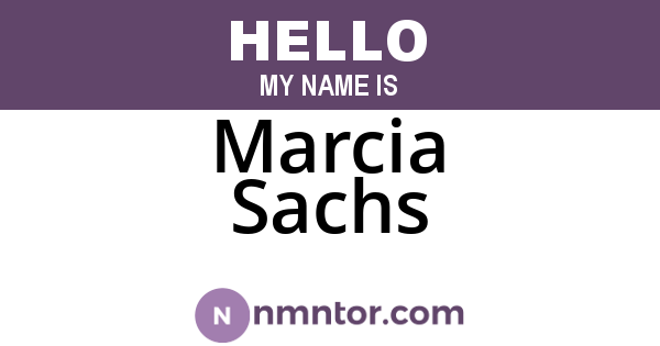Marcia Sachs