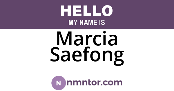 Marcia Saefong