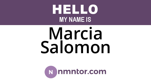 Marcia Salomon