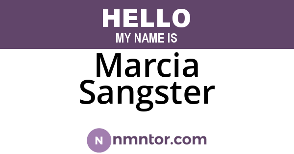 Marcia Sangster