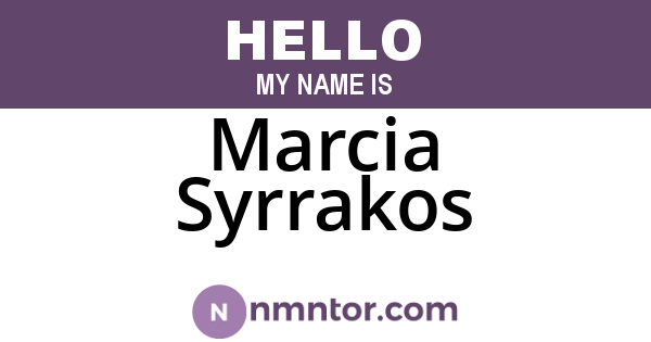 Marcia Syrrakos