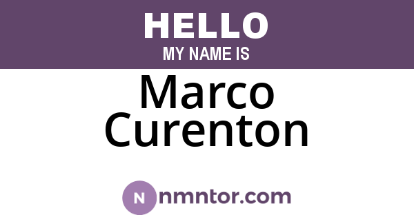Marco Curenton