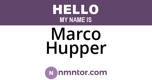 Marco Hupper